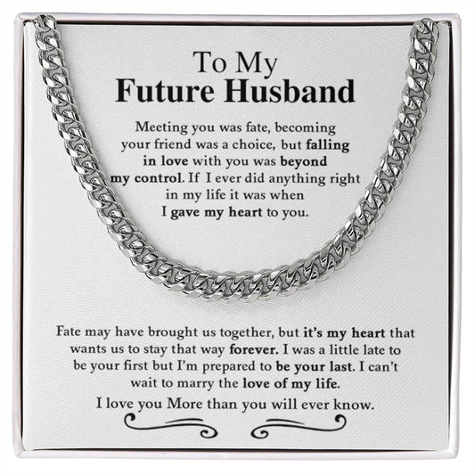 To My Future Husband Cuban Link Chain