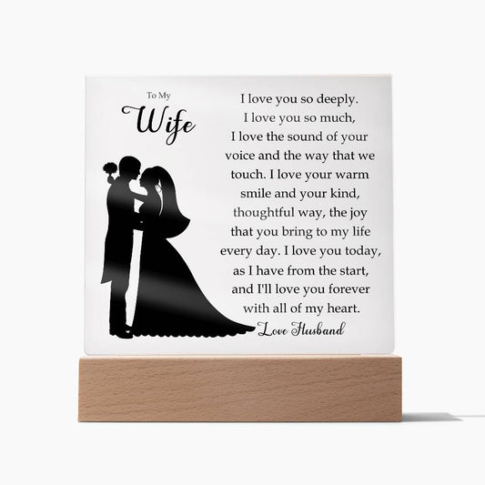 To My Wife Square Acrylic Plaque