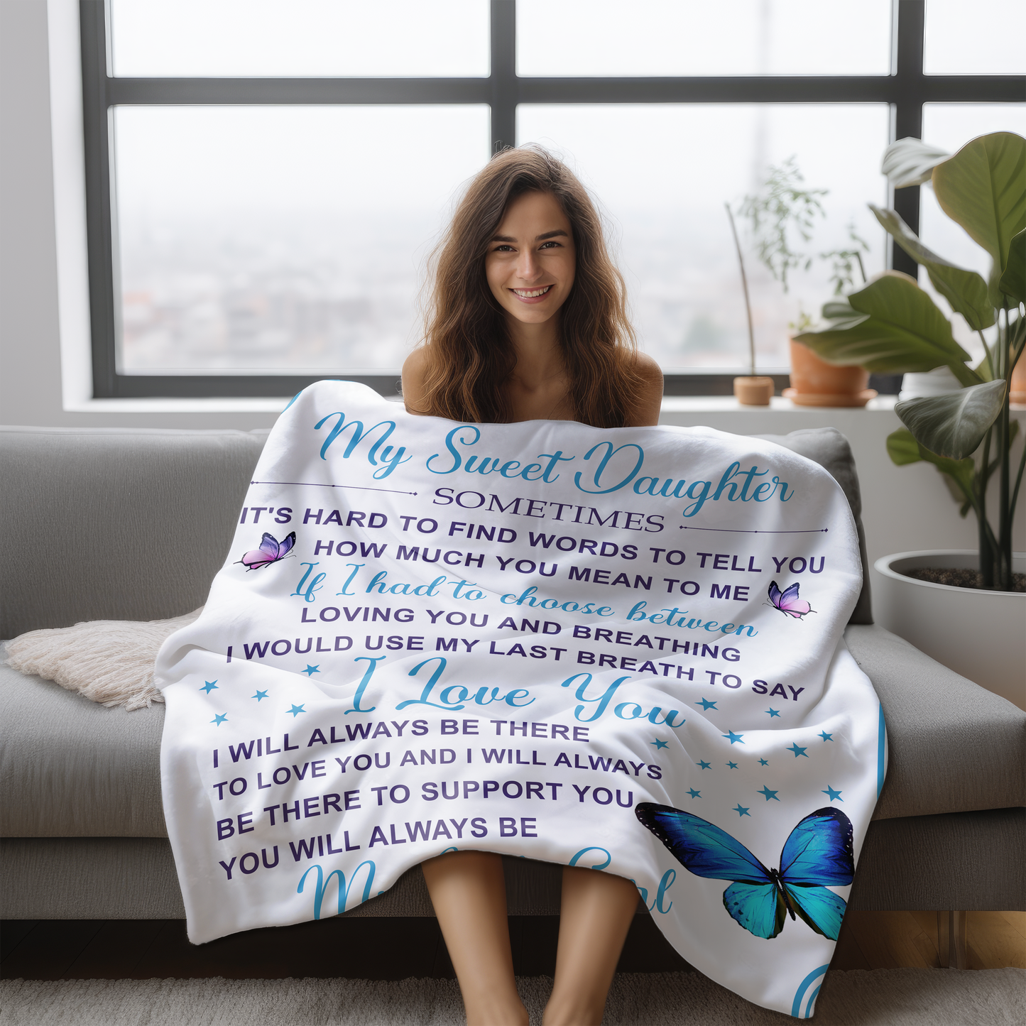 To My Sweet Daughter FLM Arctic Fleece Blanket 50x60