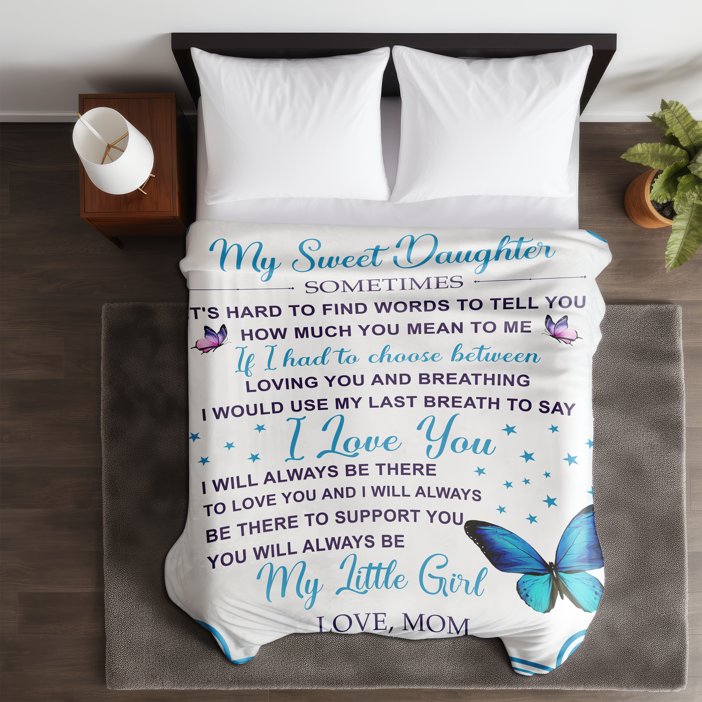 To My Sweet Daughter FLM Arctic Fleece Blanket 50x60