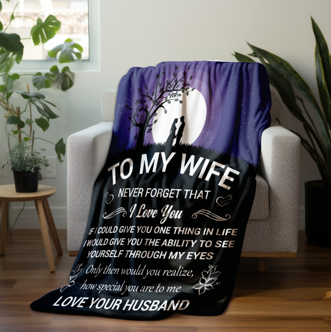 To My Wife FLM Arctic Fleece Blanket 50x60