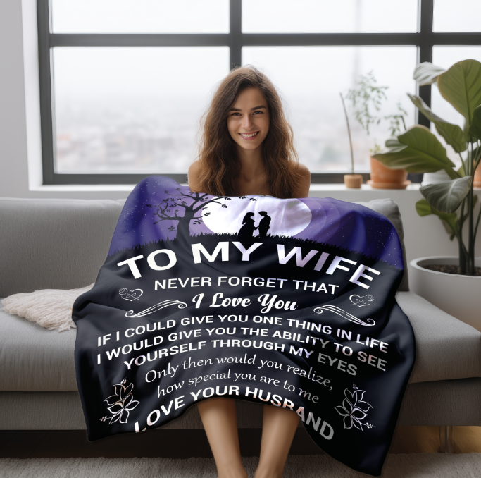 To My Wife FLM Arctic Fleece Blanket 50x60