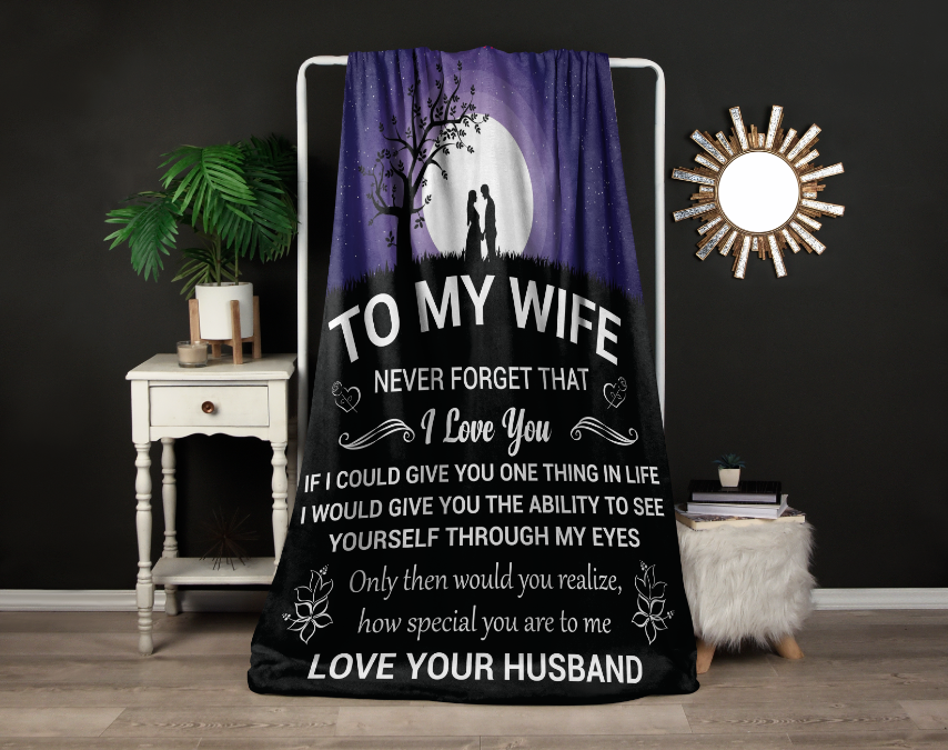 To My Wife FLM Arctic Fleece Blanket 50x60